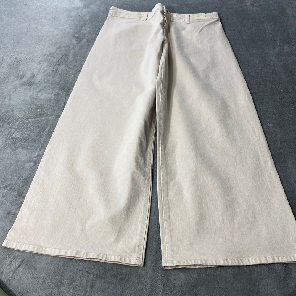 Universal Thread Jeans Womens 16 Cream Sailor Wide Leg High Rise Denim Pants